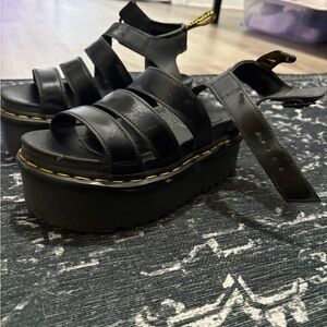 Blaire Hydro Leather Platform Sandals